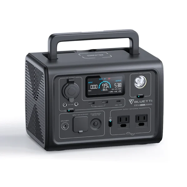 BLUETTI AC50B 700W portable power station angled front view
