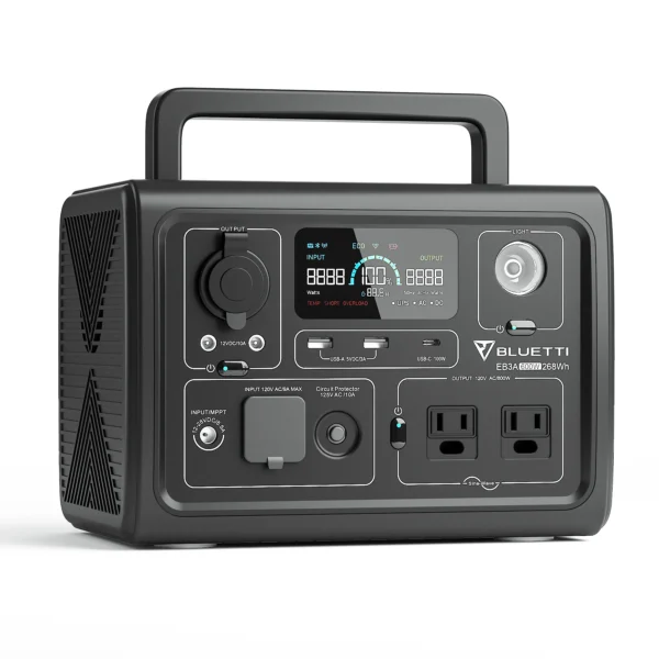 BLUETTI AC50B 700W portable power station front display view