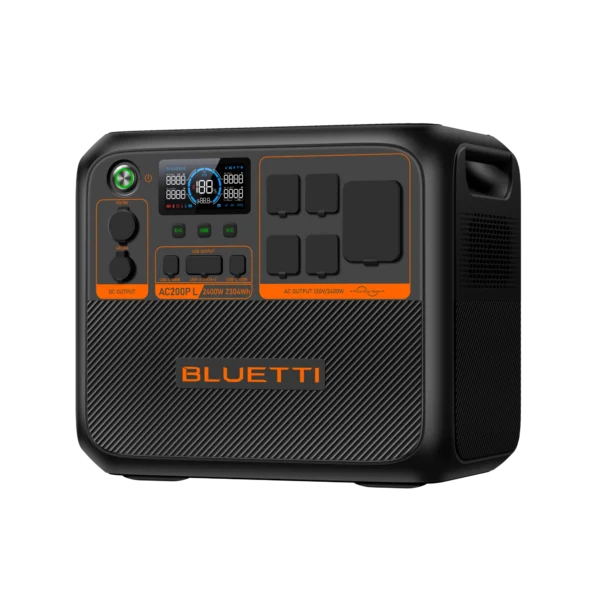 BLUETTI EB3A 600W portable power station front display and ports