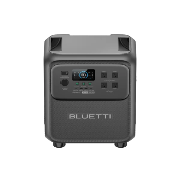 BLUETTI Elite 400 power station – rear ports and ventilation view