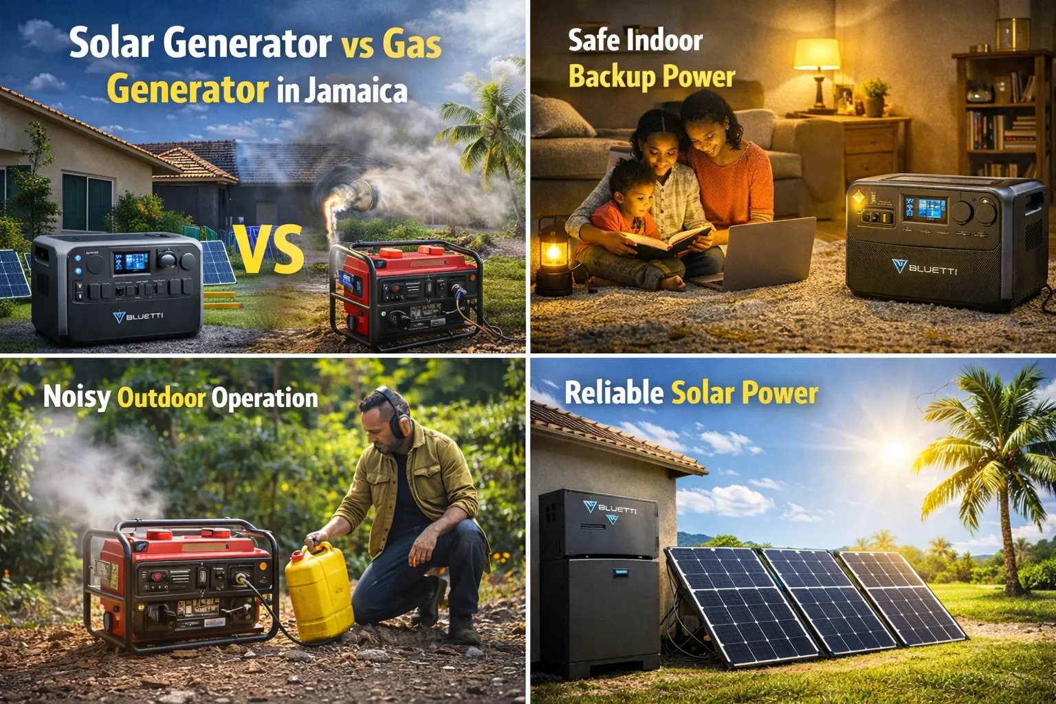 Blog - Solar generator vs gas generator comparison for Jamaican homes during power outages