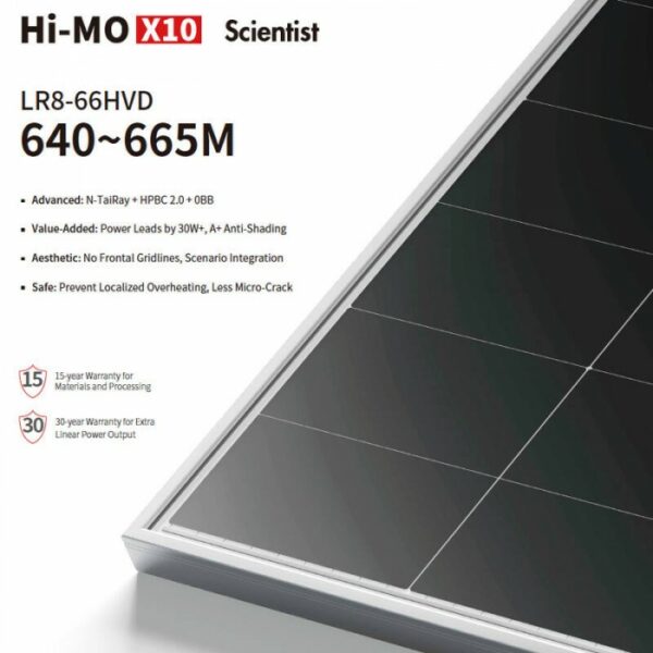 LONGi black monocrystalline solar panel product image