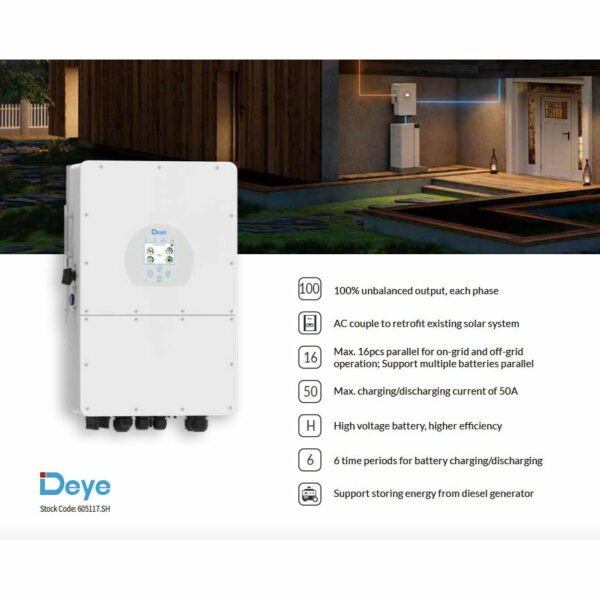 Deye 20kW Three Phase 2 MPPT Hybrid Inverter SUN-20K-SG01HP3-AU - Image 2