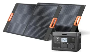 portable power station with solar panel
