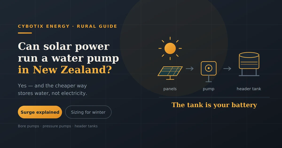 Can Solar Power Run a Water Pump