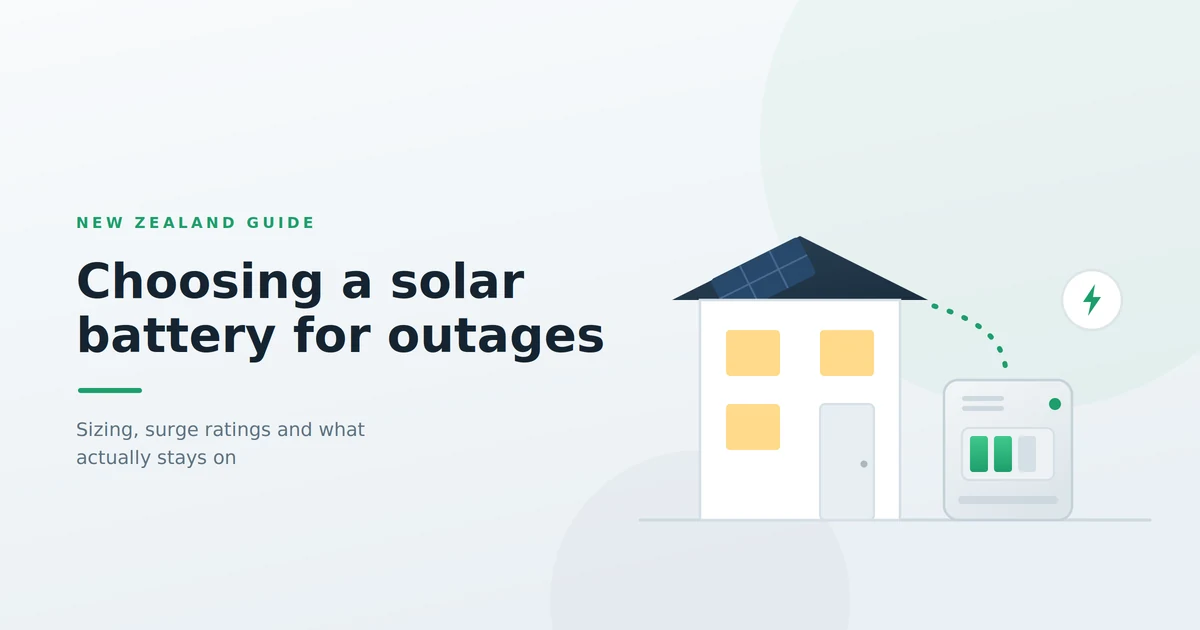 How to Choose a Solar Battery for Power Outages in NZ