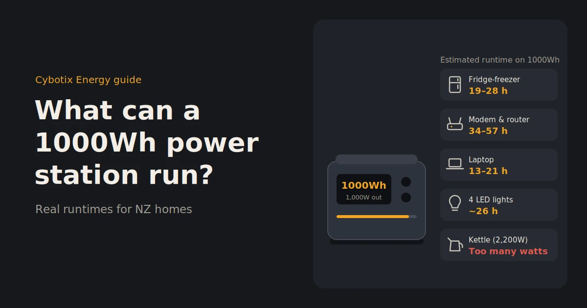 Can a 1000Wh Power Station Run